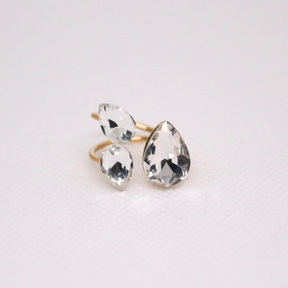 Bague strass blanche - SHINY