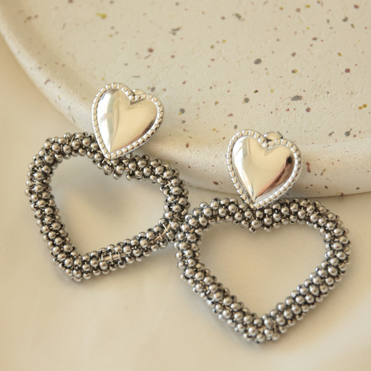 Boucles d'oreilles Coeur d'Argent