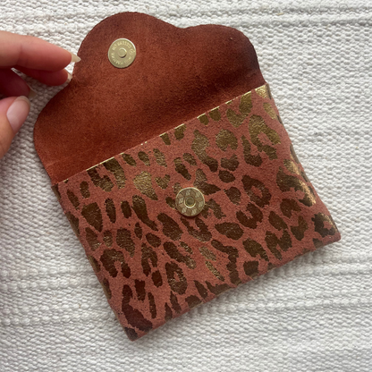 Porte-cartes cuir léopard - GRAND FORMAT