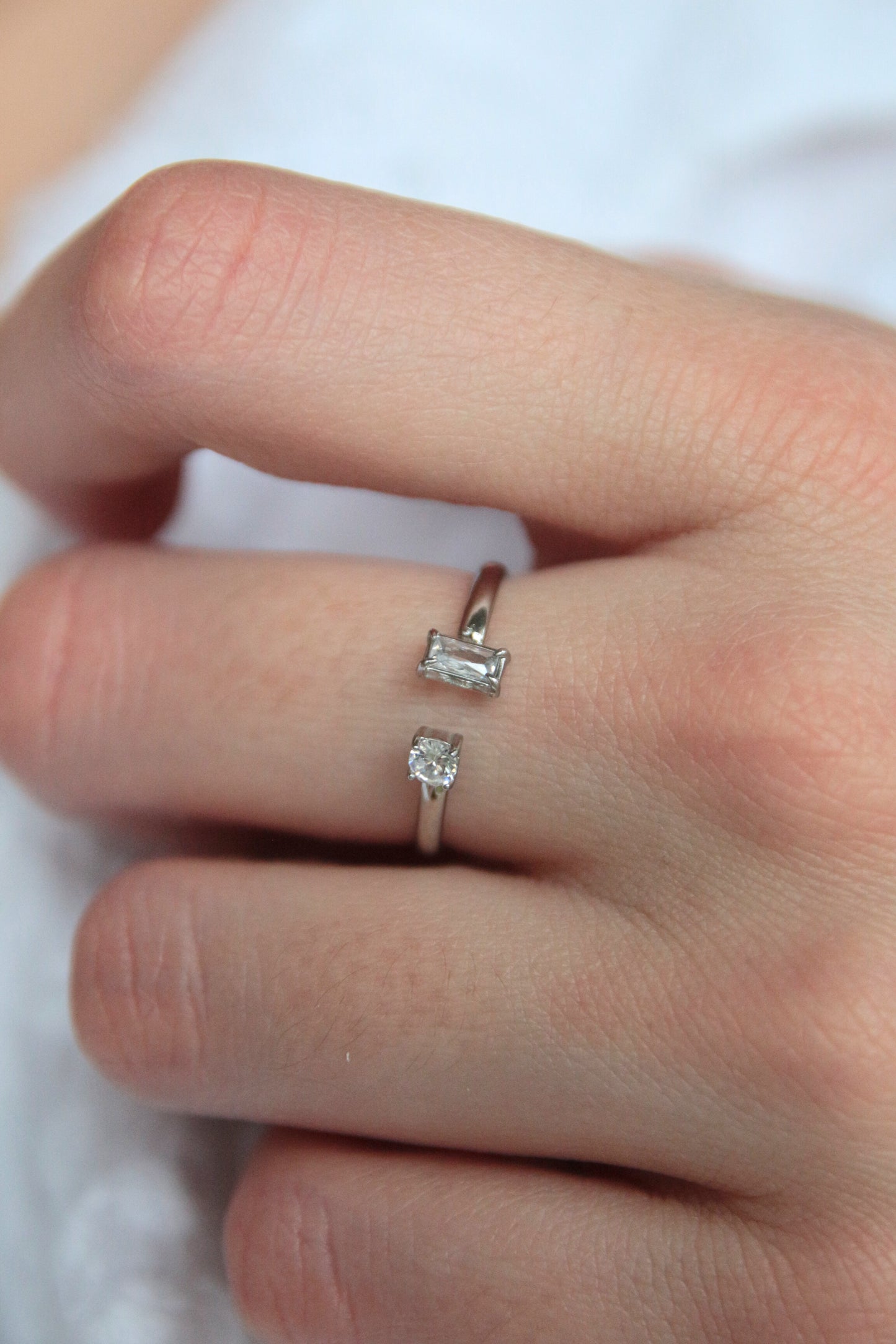 Bague ouverte strass