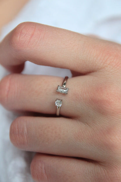 Bague ouverte strass