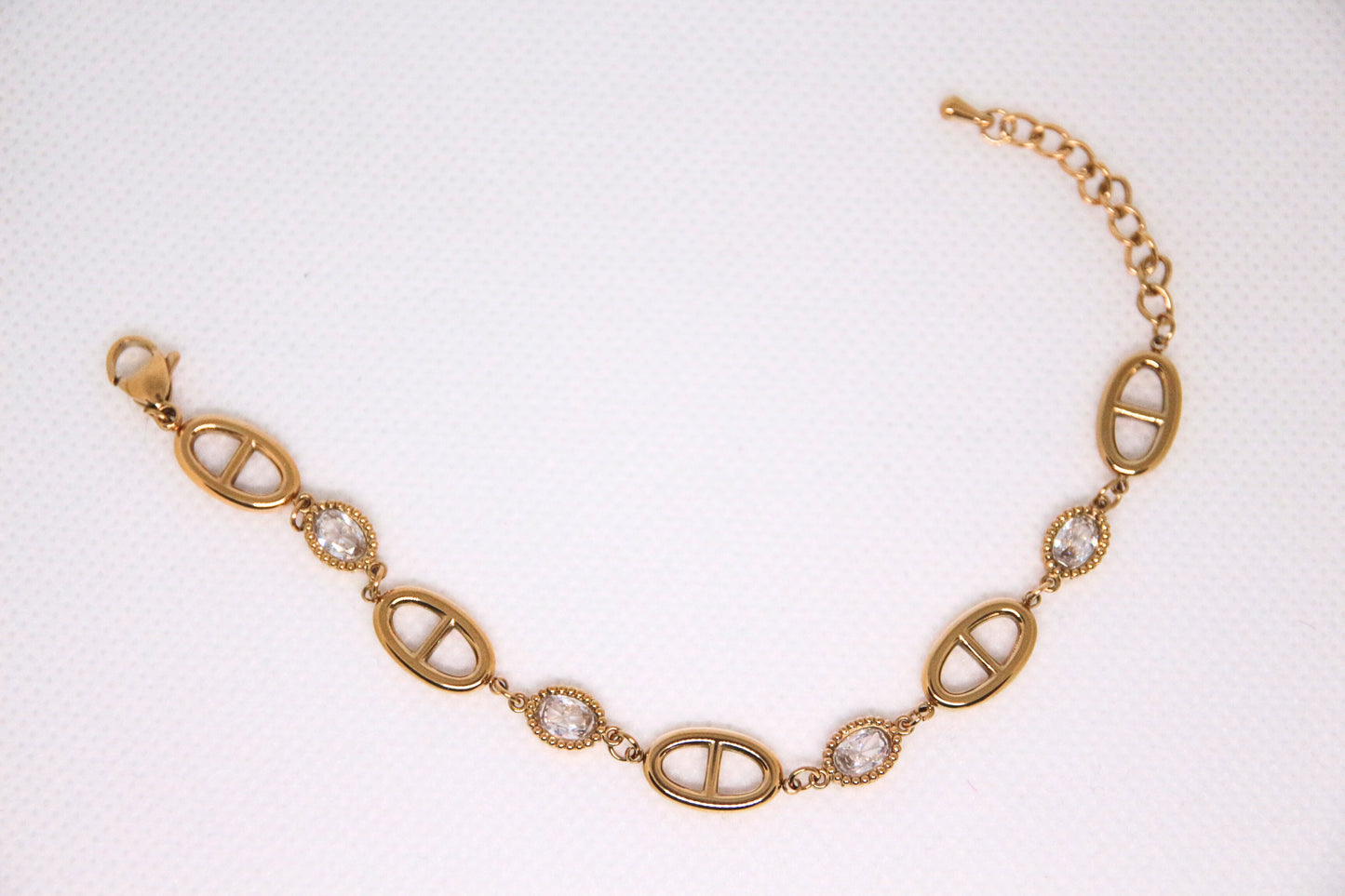 Bracelet maille marine strass - MILA