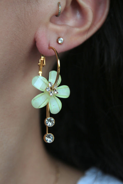 Boucles d'oreilles fleur jaune - MATALA