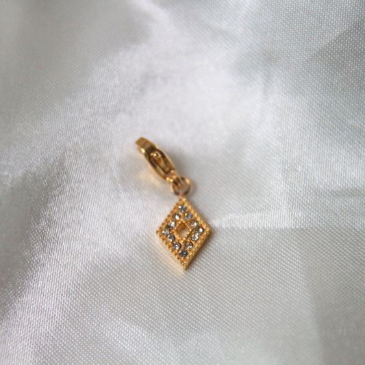 Charm losange strass