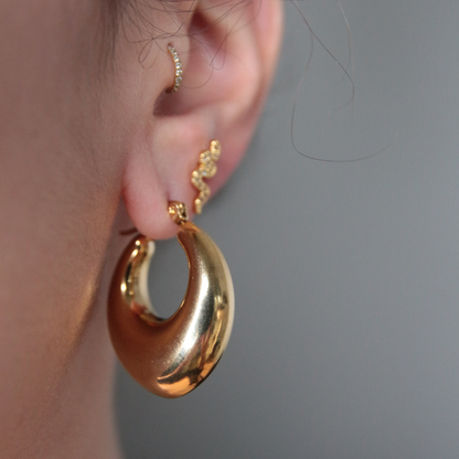 Boucles d'oreilles créoles dorées - Clémence