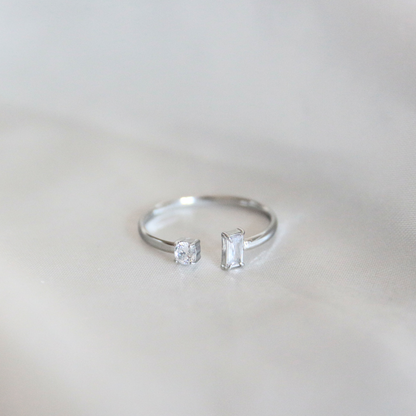 Bague ouverte strass