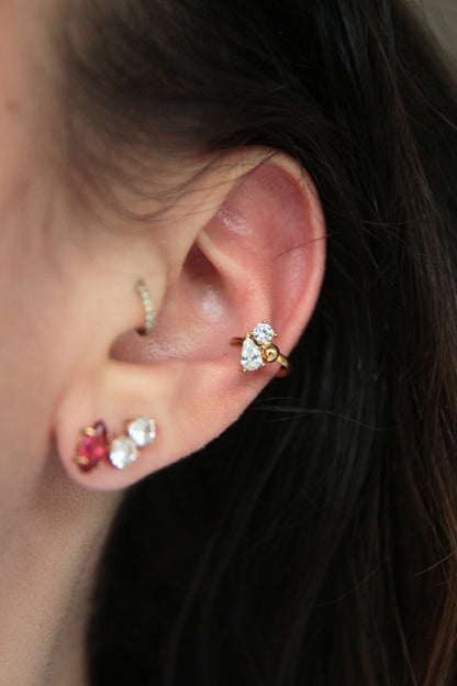 Faux piercing strass