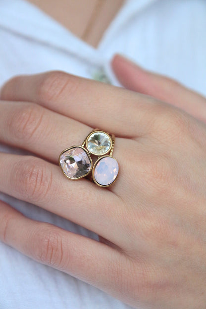 Bague cristaux rose - MALIA