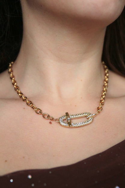 Collier boucle strass - CHLOE