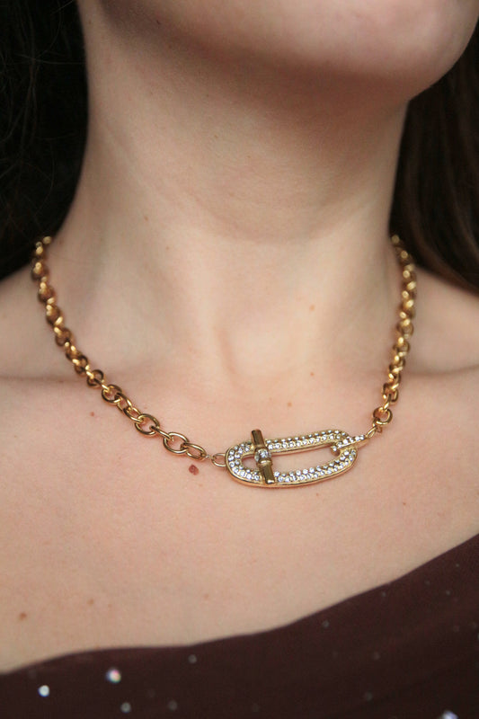 Collier boucle strass - CHLOE