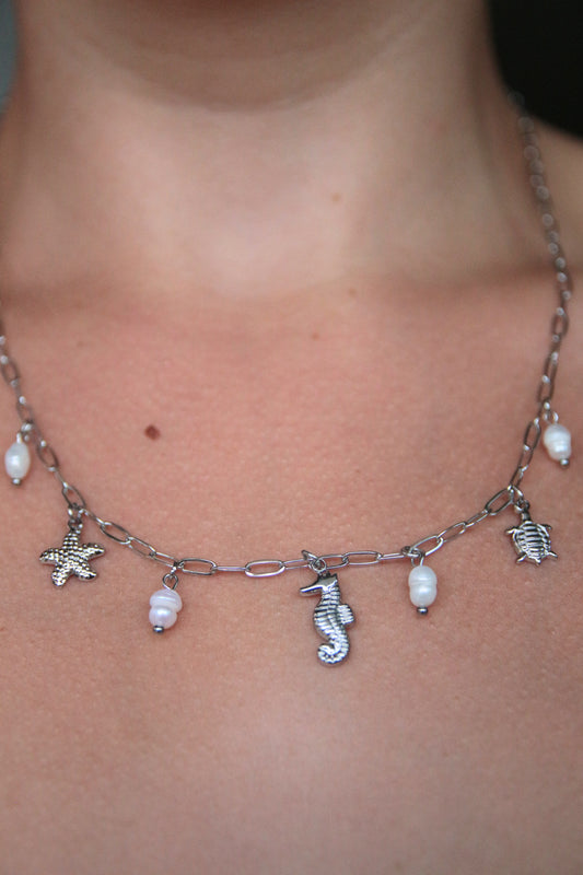 Collier breloque argenté - KAHONI