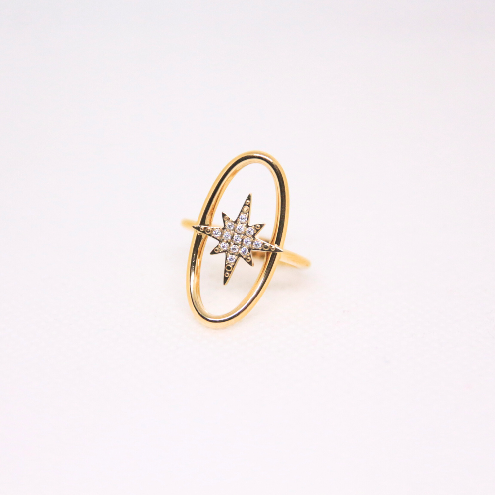 Bague strass étoile polaire - STELLAR
