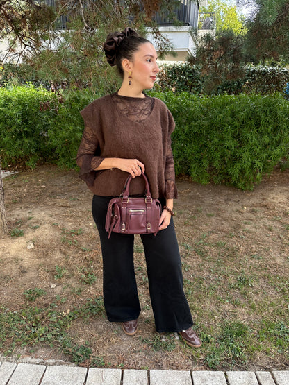 Sac bandoulière burgundy - NAYA