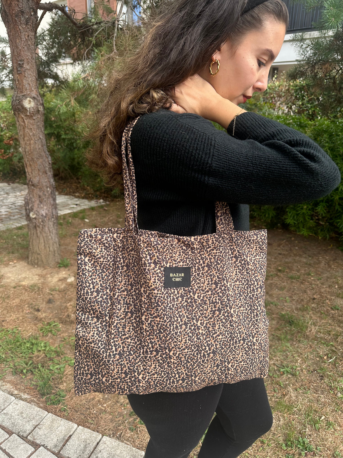 Tote bag léopard - BAZAR CHIC