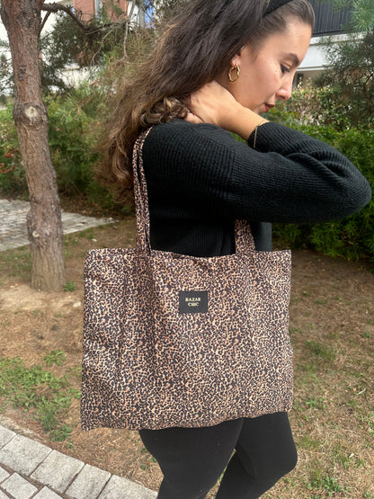 Tote bag léopard - BAZAR CHIC