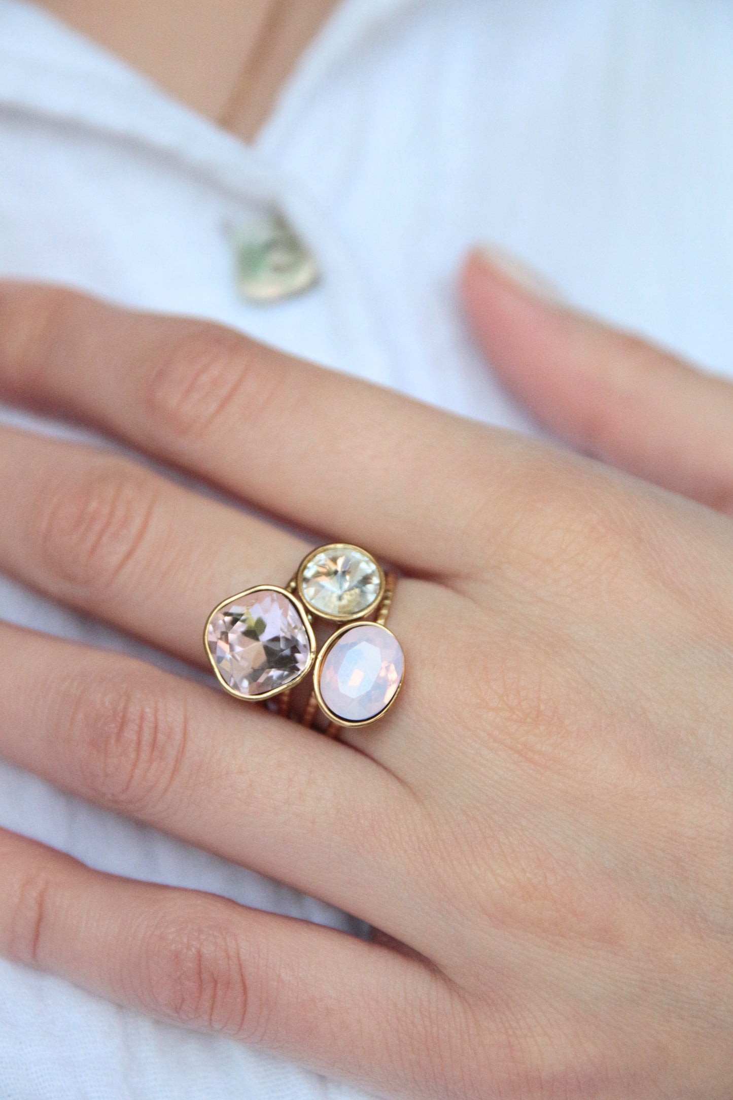 Bague cristaux rose - MALIA