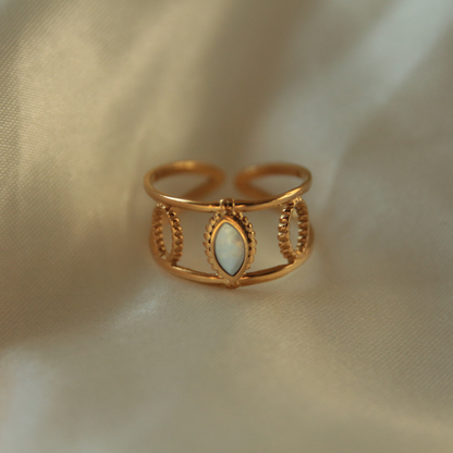 Bague pierre nacre - Athéna