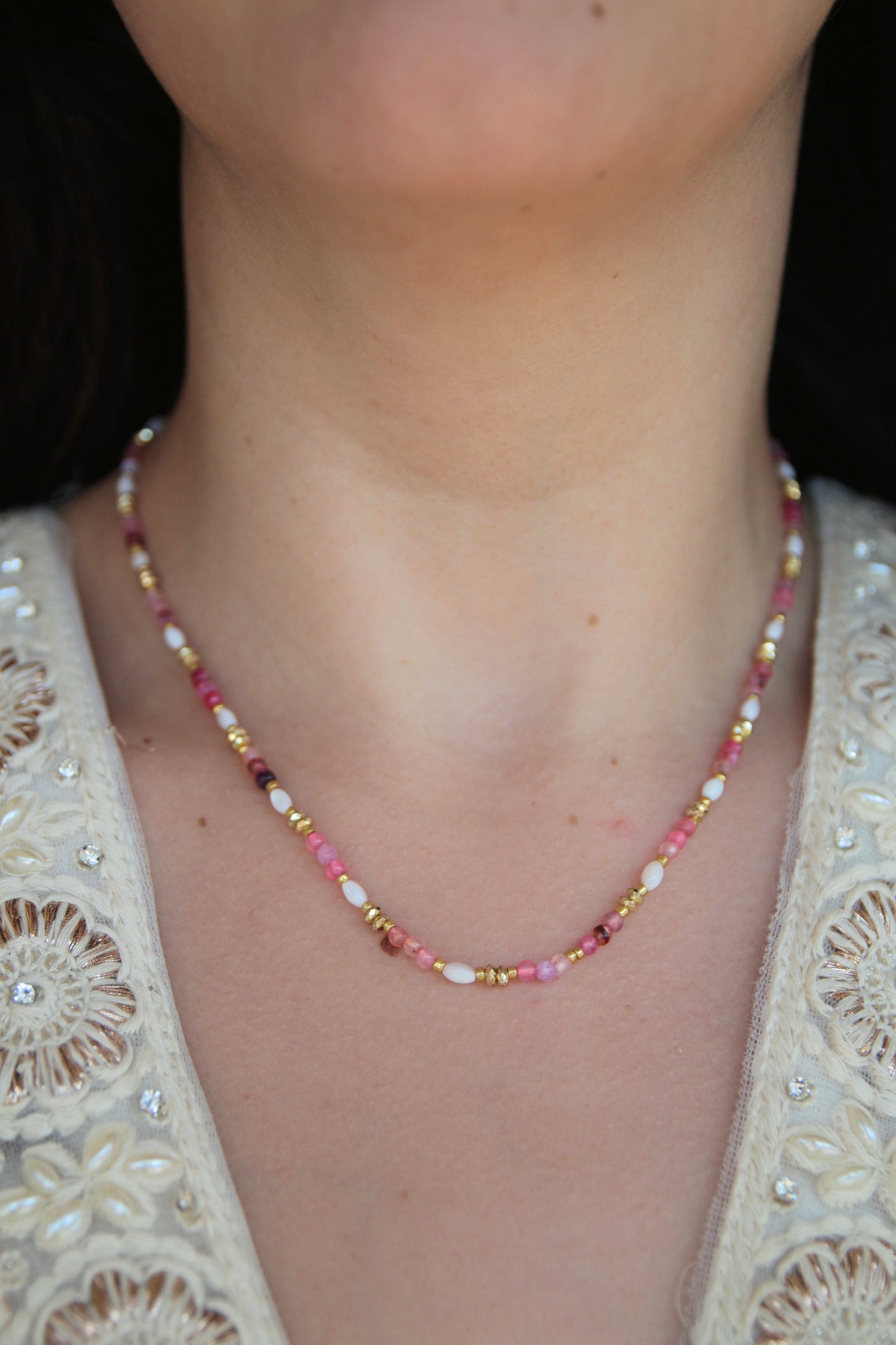 Collier pierres semi-précieuses