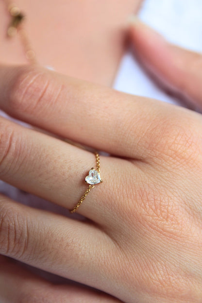 Bague chaîne - COEUR