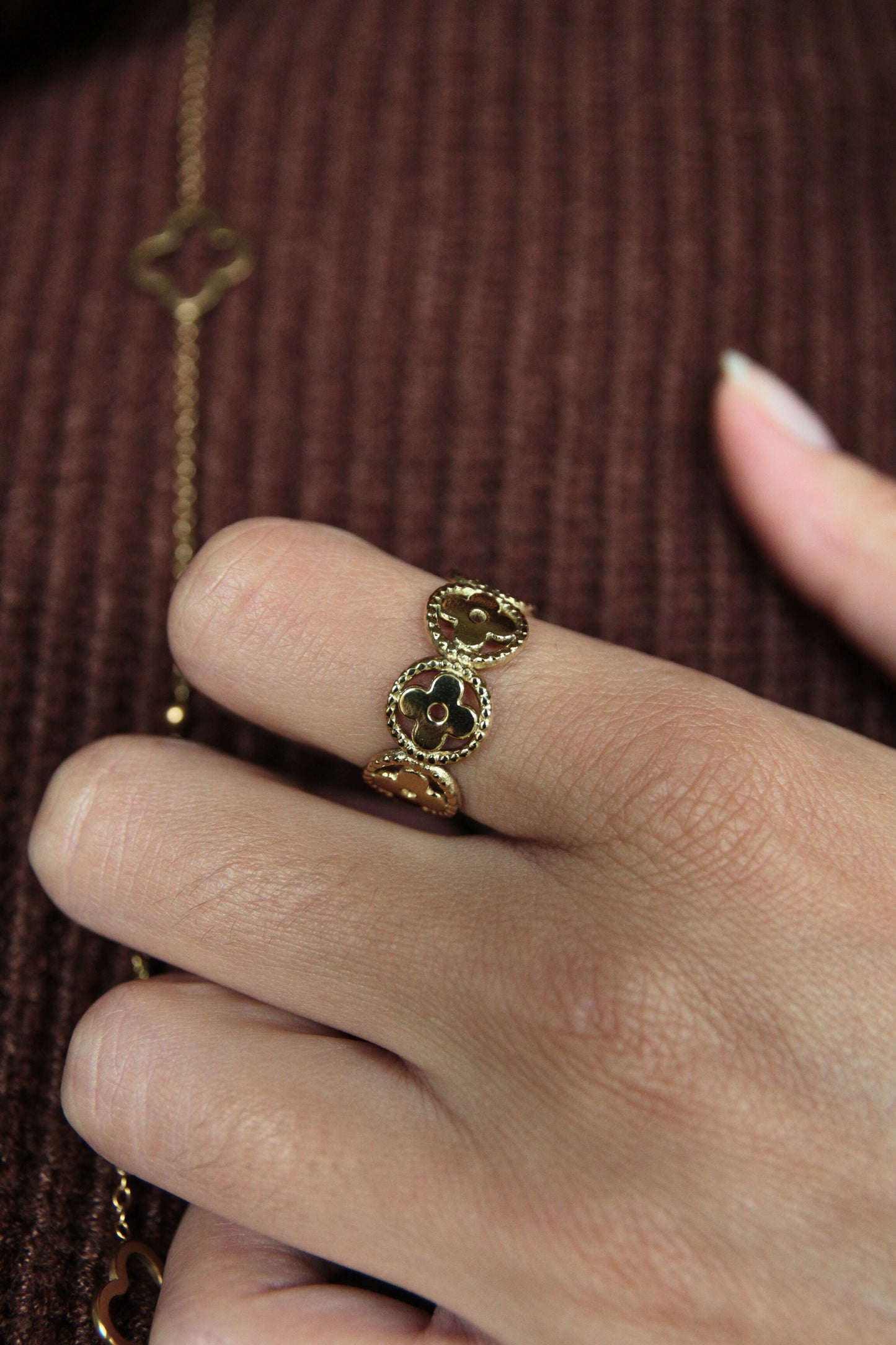 Bague motifs fleurs - ROSA