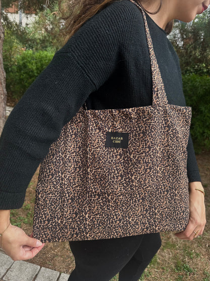 Tote bag léopard - BAZAR CHIC