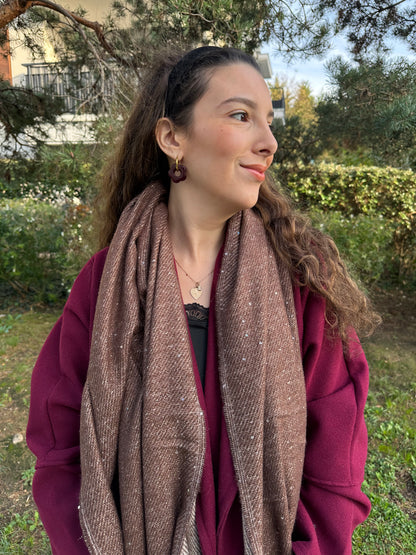 Écharpe marron sequins - SHINE