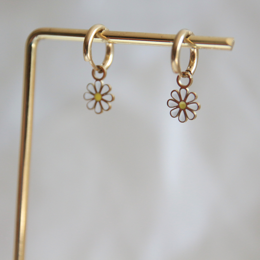 Boucles d'oreilles marguerites