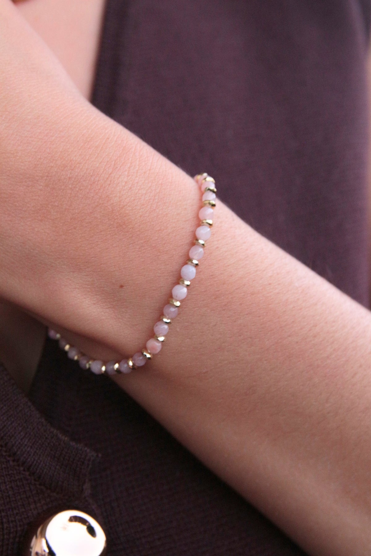 Bracelet pierres naturelles QUARTZ ROSE