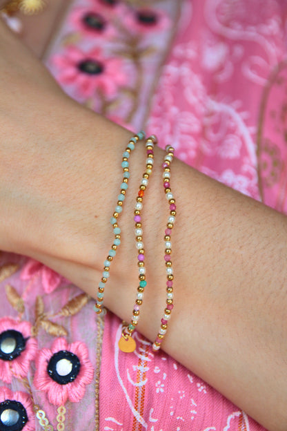 Bracelets perles colorés trio - BAÏA