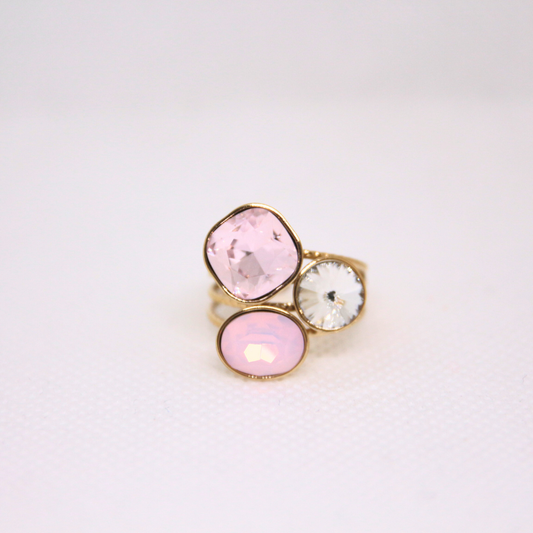 Bague cristaux rose - MALIA
