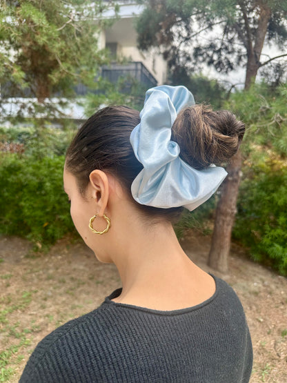 Chouchou satin baby blue XXL