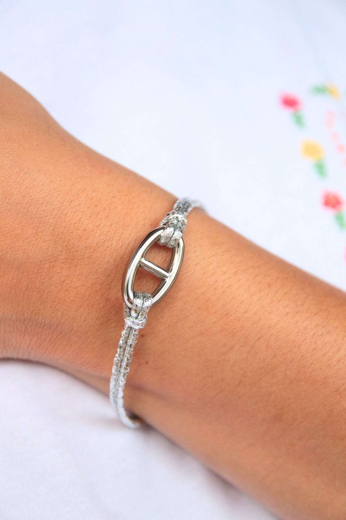 Bracelet cordon maille marine - CLEA
