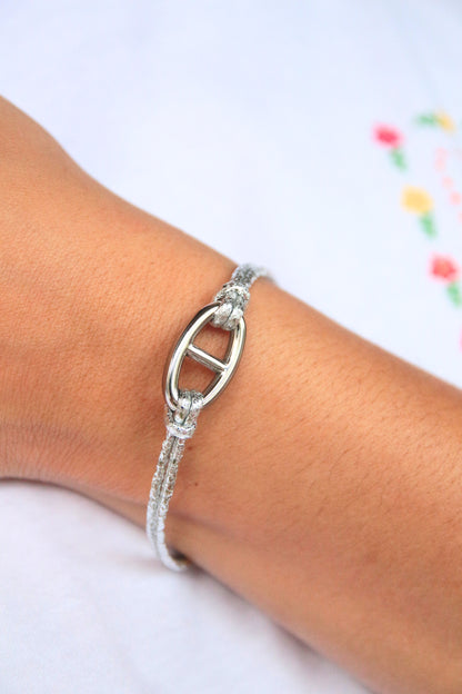 Bracelet cordon maille marine - CLEA