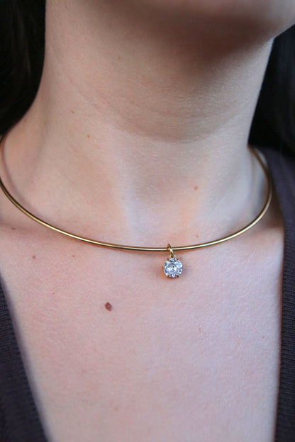 Collier rond strass - PAULA