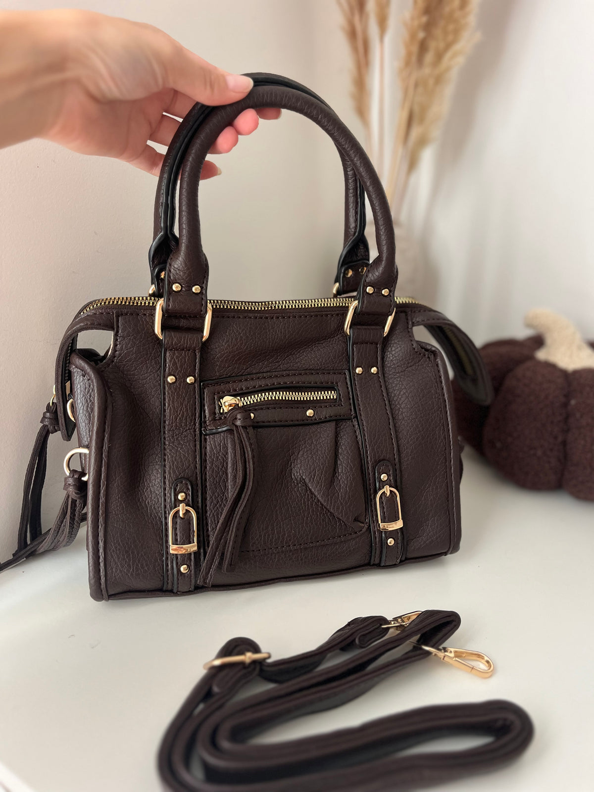 Sac bandoulière chocolat - NAYA