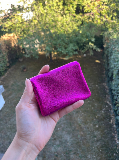 Porte monnaie cuir irisé - ROSE