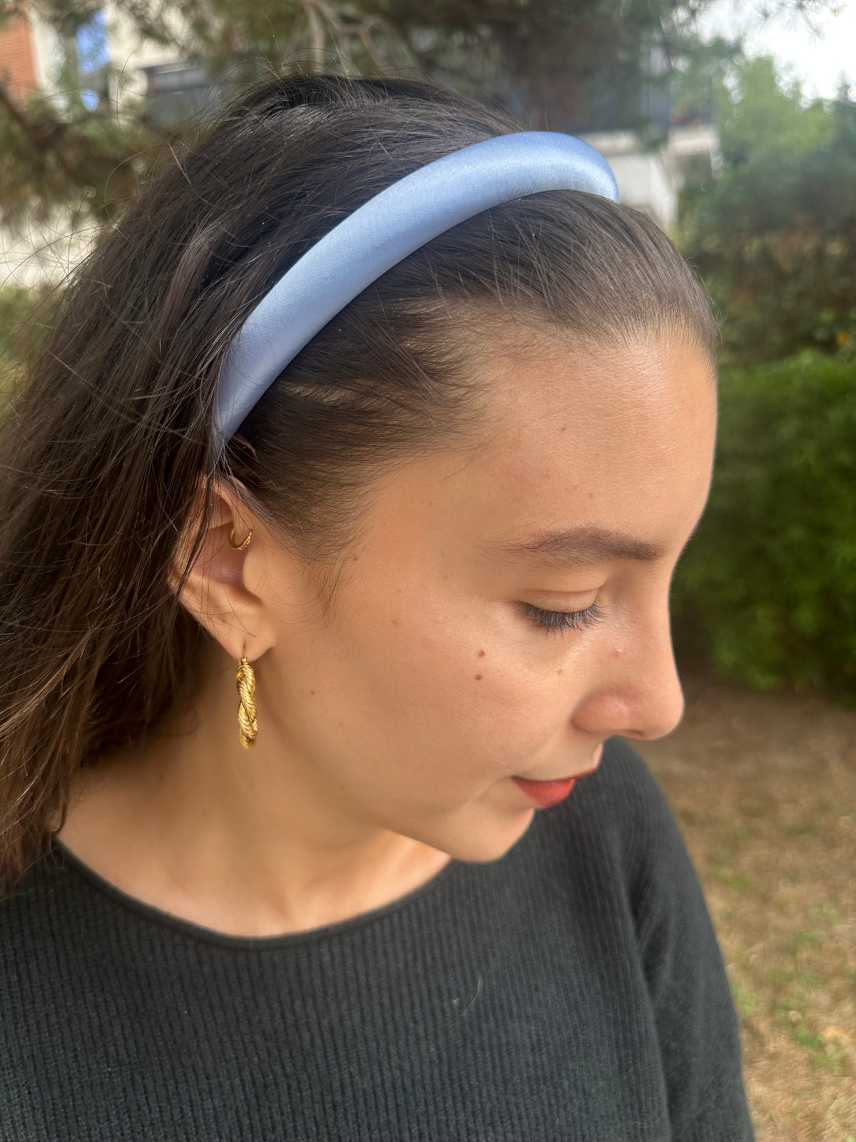 Serre-tête satin - BLEU