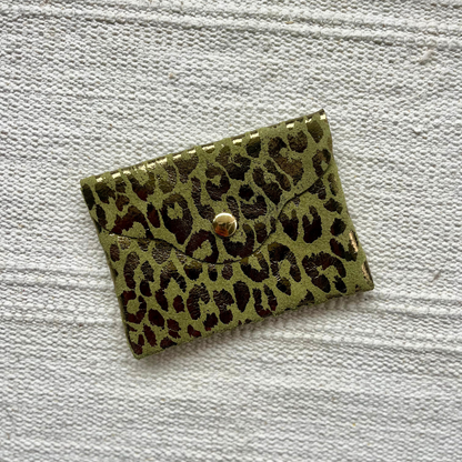 Porte-cartes cuir léopard - GRAND FORMAT