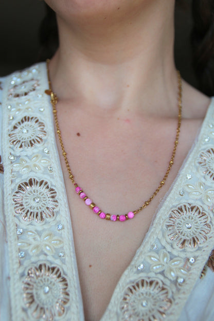 Bracelet-collier modulable - PINK