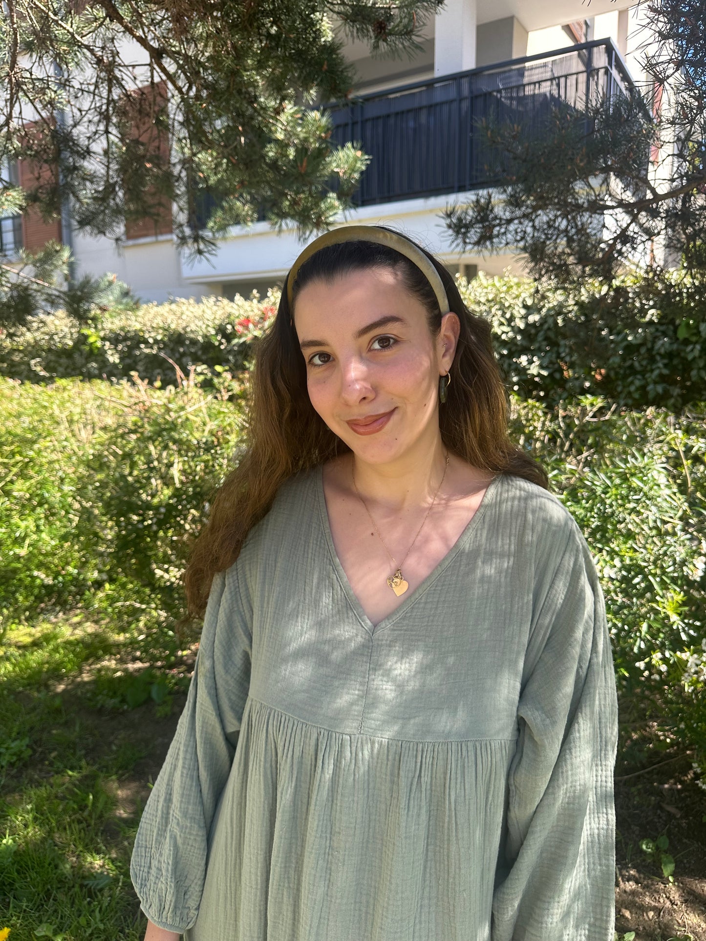 Serre-tête velour - VERT OLIVE