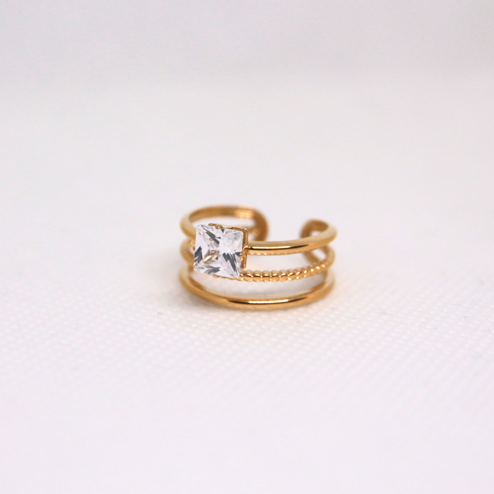 Bague strass carré - MANON