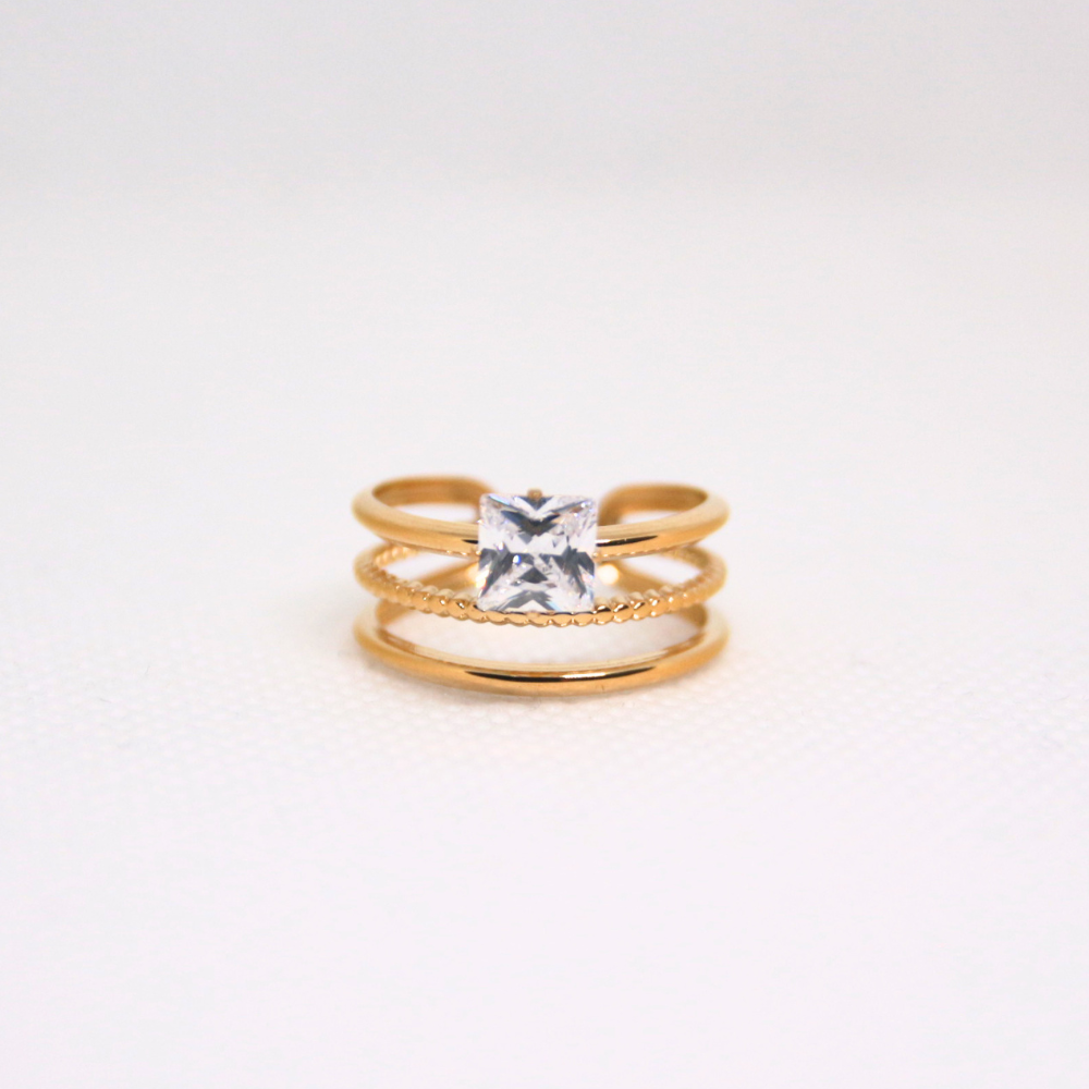 Bague strass carré - MANON