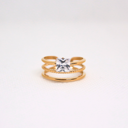 Bague strass carré - MANON