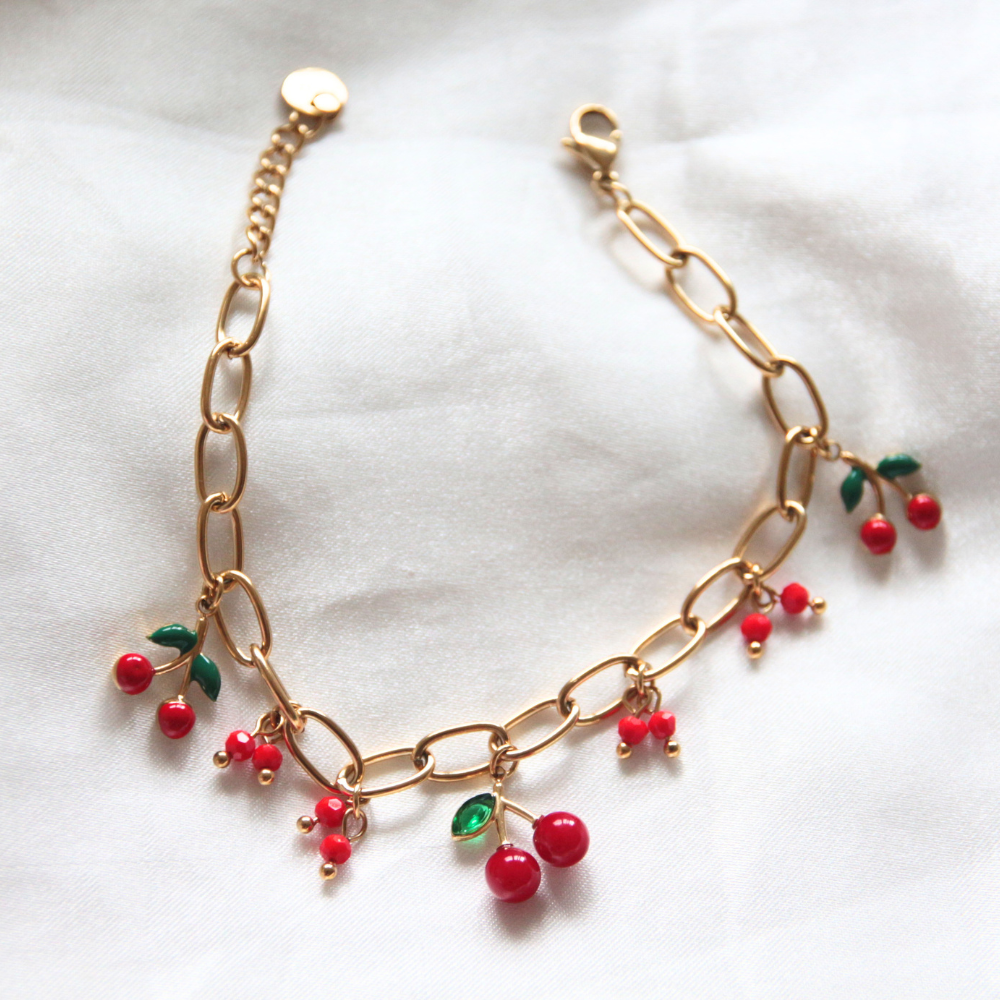 Bracelet breloques cerises - CHERRY