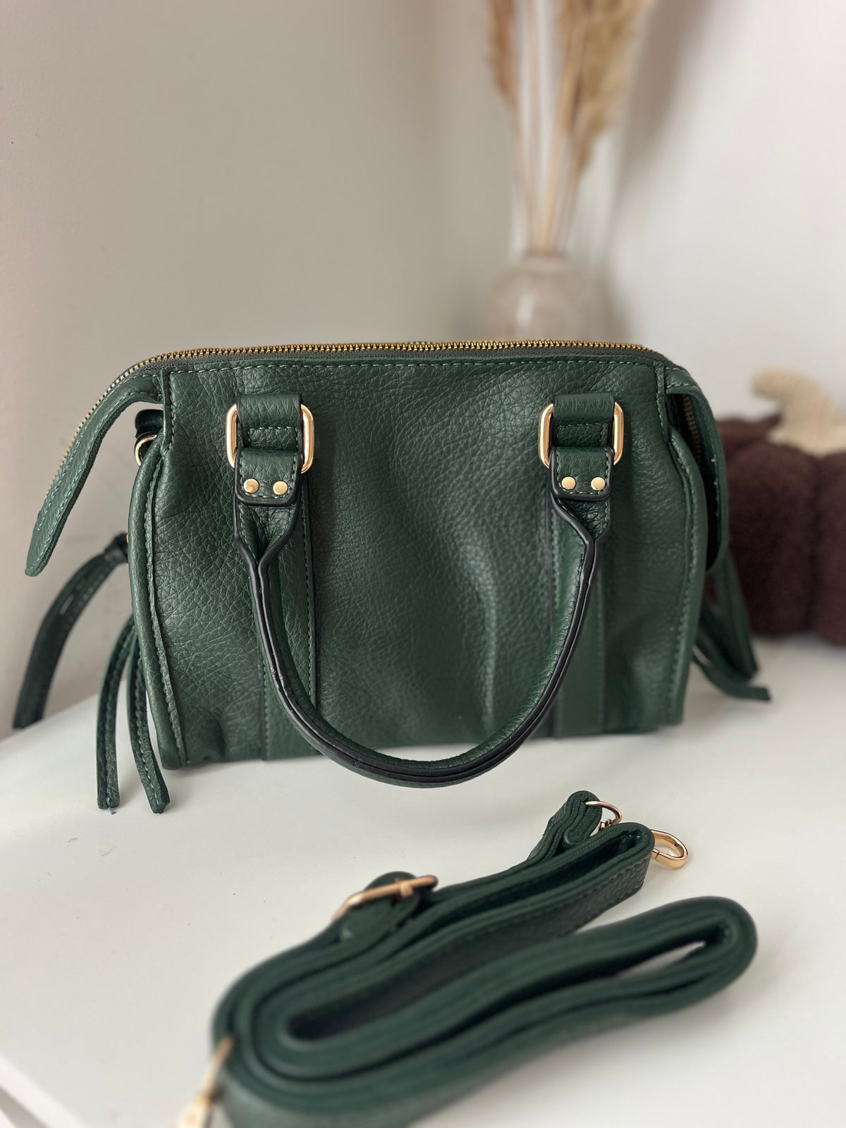 Sac bandoulière vert foncé - NAYA