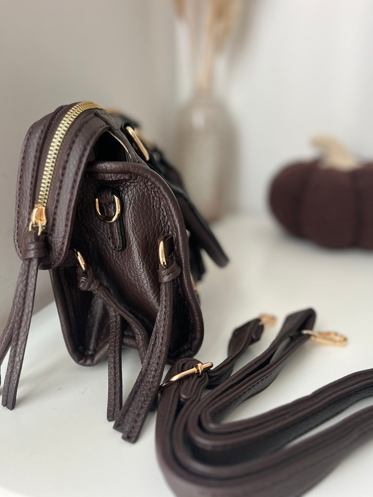 Sac bandoulière chocolat - NAYA