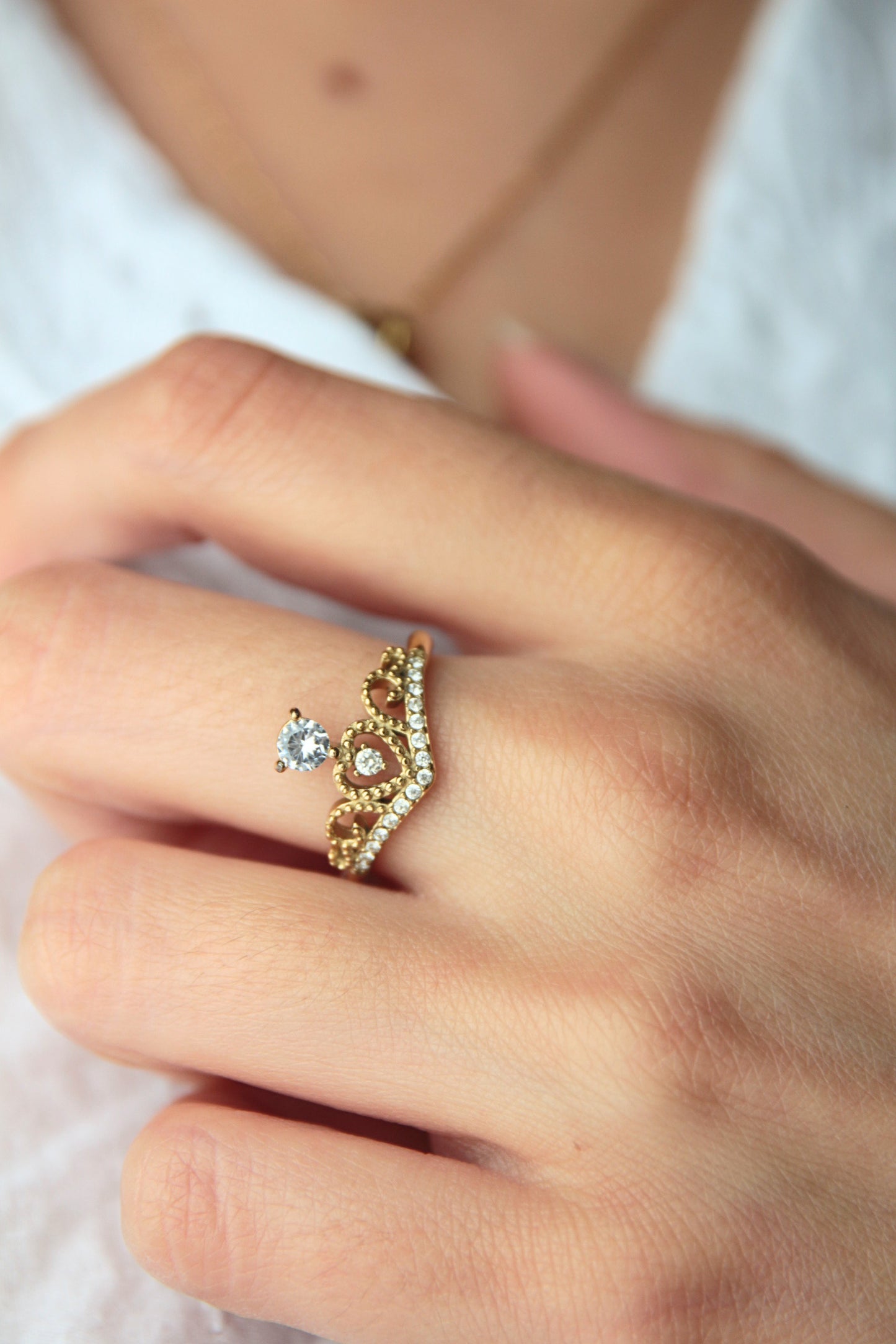 Bague couronne strass - PRINCESS