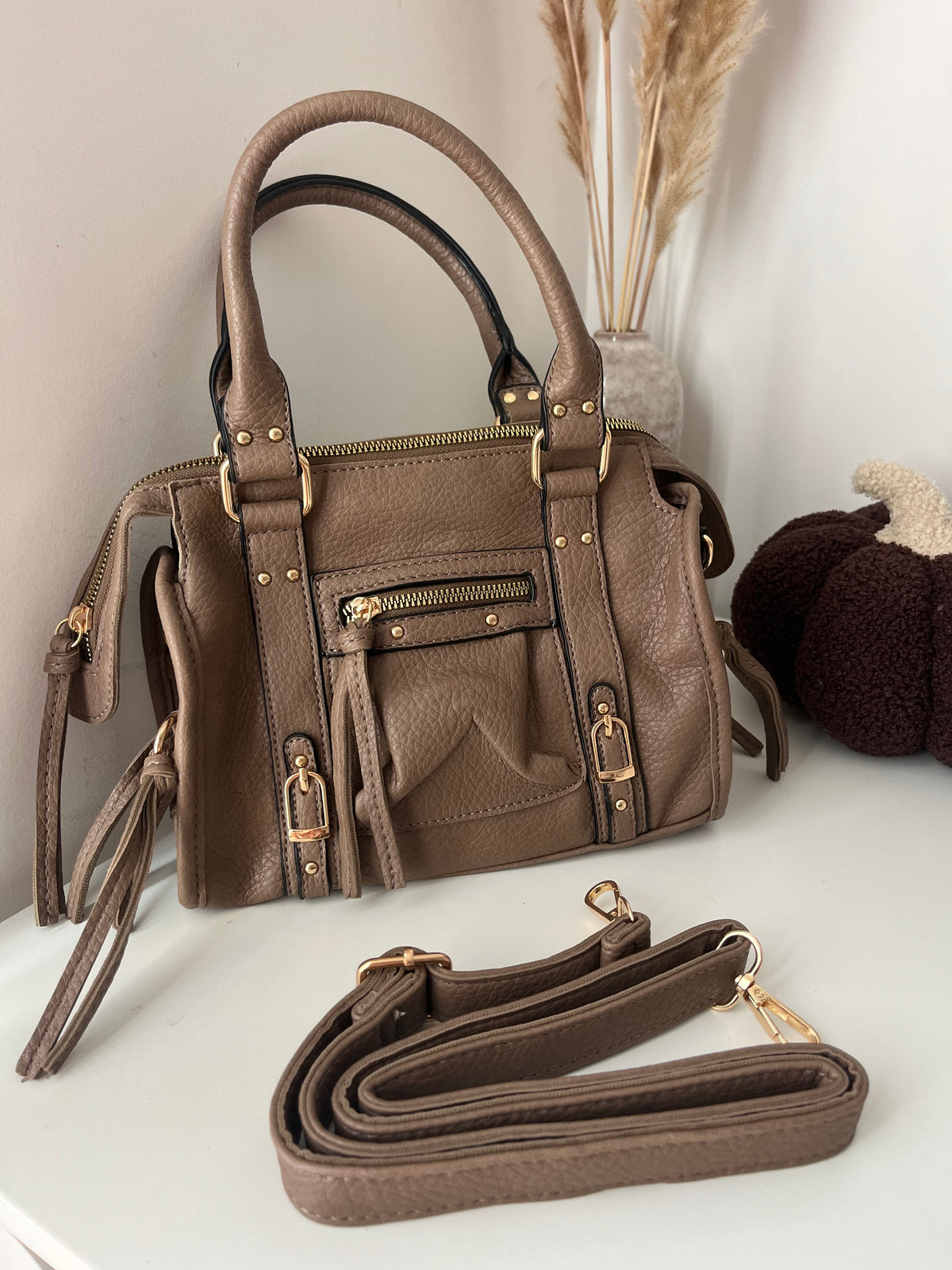 Sac bandoulière taupe - NAYA