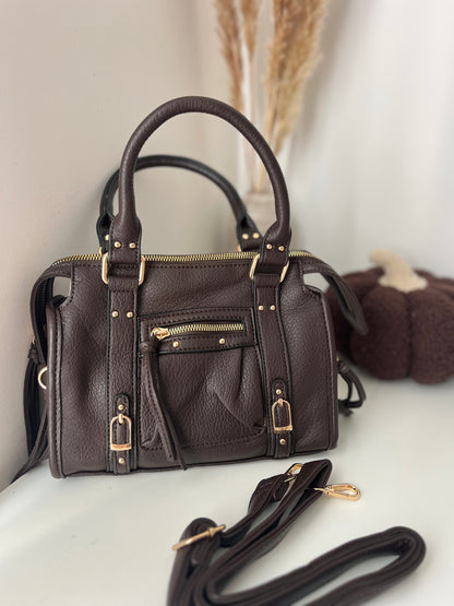 Sac bandoulière chocolat - NAYA