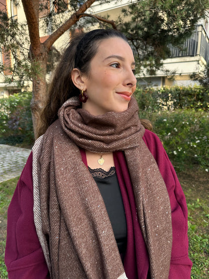 Écharpe marron sequins - SHINE